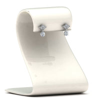 Art Deco Inspired Round Drop Earring Half Carat