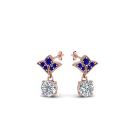 Art Deco Inspired Round Drop Earring Half Carat