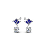 Art Deco Inspired Round Drop Earring Half Carat