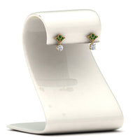 Art Deco Inspired Round Drop Earring Half Carat