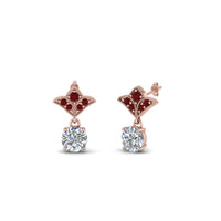 Art Deco Inspired Round Drop Earring Half Carat