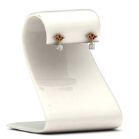 Art Deco Inspired Round Drop Earring Half Carat