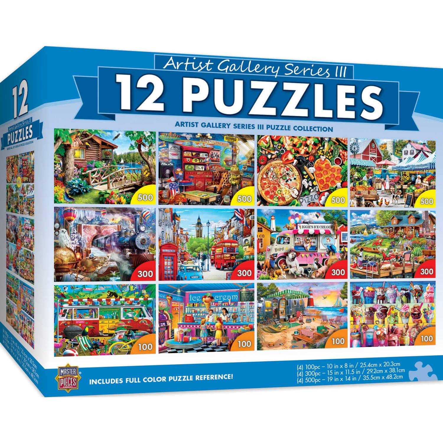 Artist Gallery Jigsaw Puzzle Collection Series 3 - 12 Pack | Masterpieces Puzzles - BIG FRENCHIES