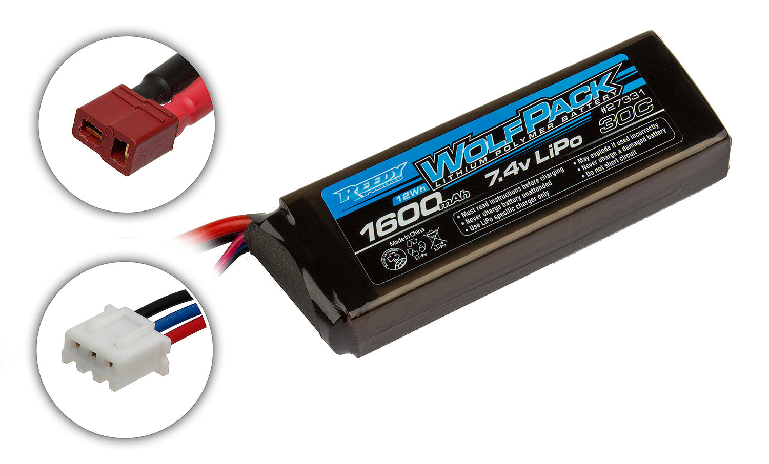 Team Associated Reedy Wolfpack LiPo 1600mAh 30C 7.4V Battery Pack
