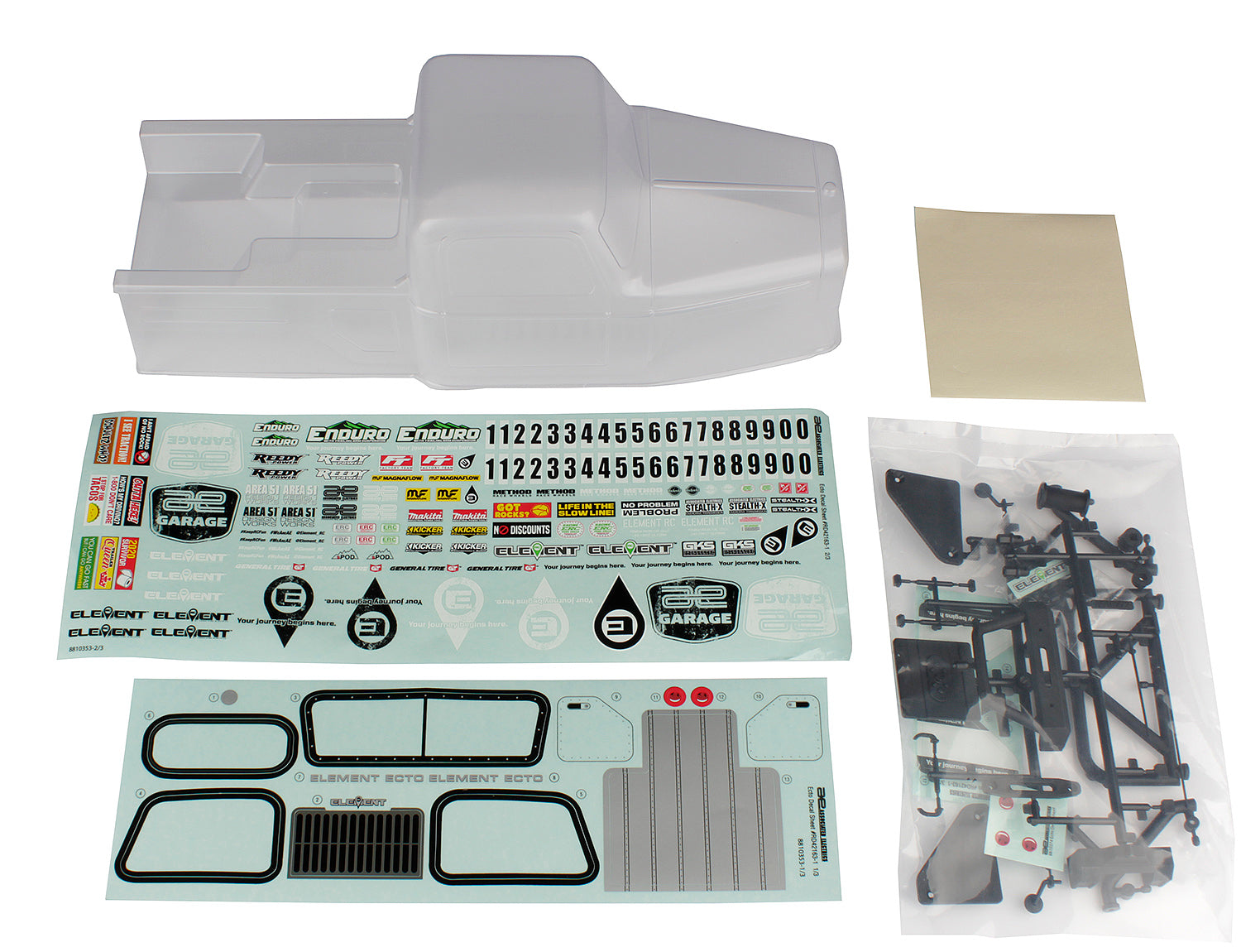 Team Associated Enduro Ecto Body Set Clear