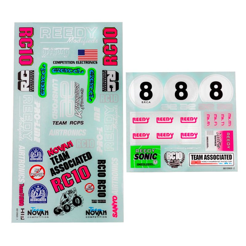 Team Associated RC10 BK Decal Sheet  6757
