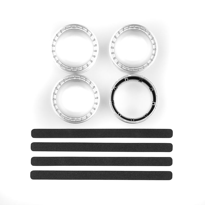 Team Associated DC10 FT Adjustable Wheel Rims, Silver 72243