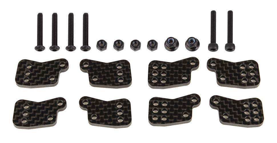 Team Associated RC8B4.1 FT Rear Hub Tower Set, Carbon Fiber, RC8B4.1/RC8B4.1e 81649