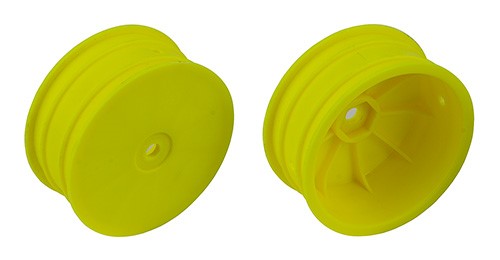 Team Associated 4WD Front Wheels 2.2" 12mm hex +1.5mm fluorescent