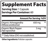 AshwaZen Organic Ashwagandha | (60 Count)