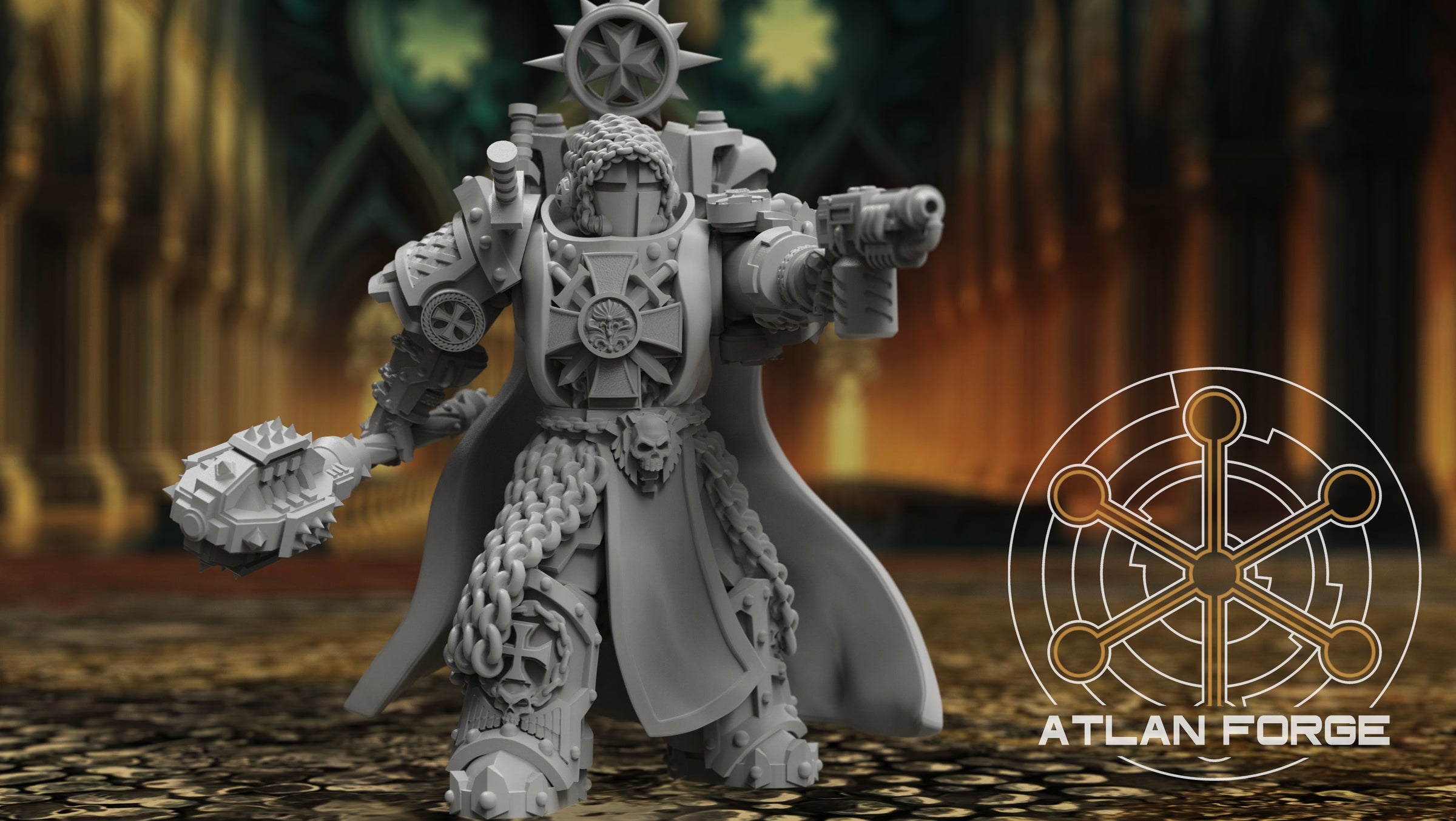 Templar Argenta by Atlan Forge – 5-Man Modular Resin Printed Grimdark Squad (28/32mm)