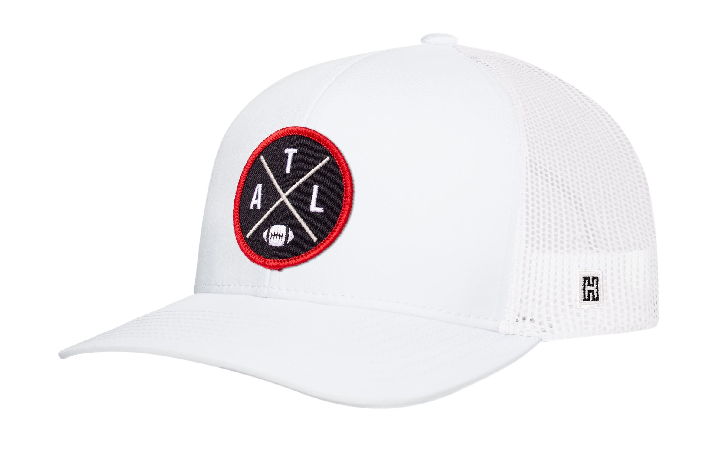 Atlanta Trucker Hat  |  Black ATL X Football Snapback