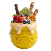 Honey Pot Dog eCup Treat Dispenser | Durable PUP-X Rubber Enrichment Toy | USA Made - BIG FRENCHIES