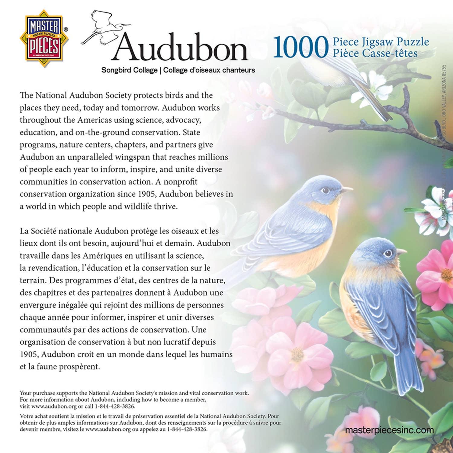 Audubon - Songbird Collage 1000 Piece Puzzle by Masterpieces Puzzles - BIG FRENCHIES