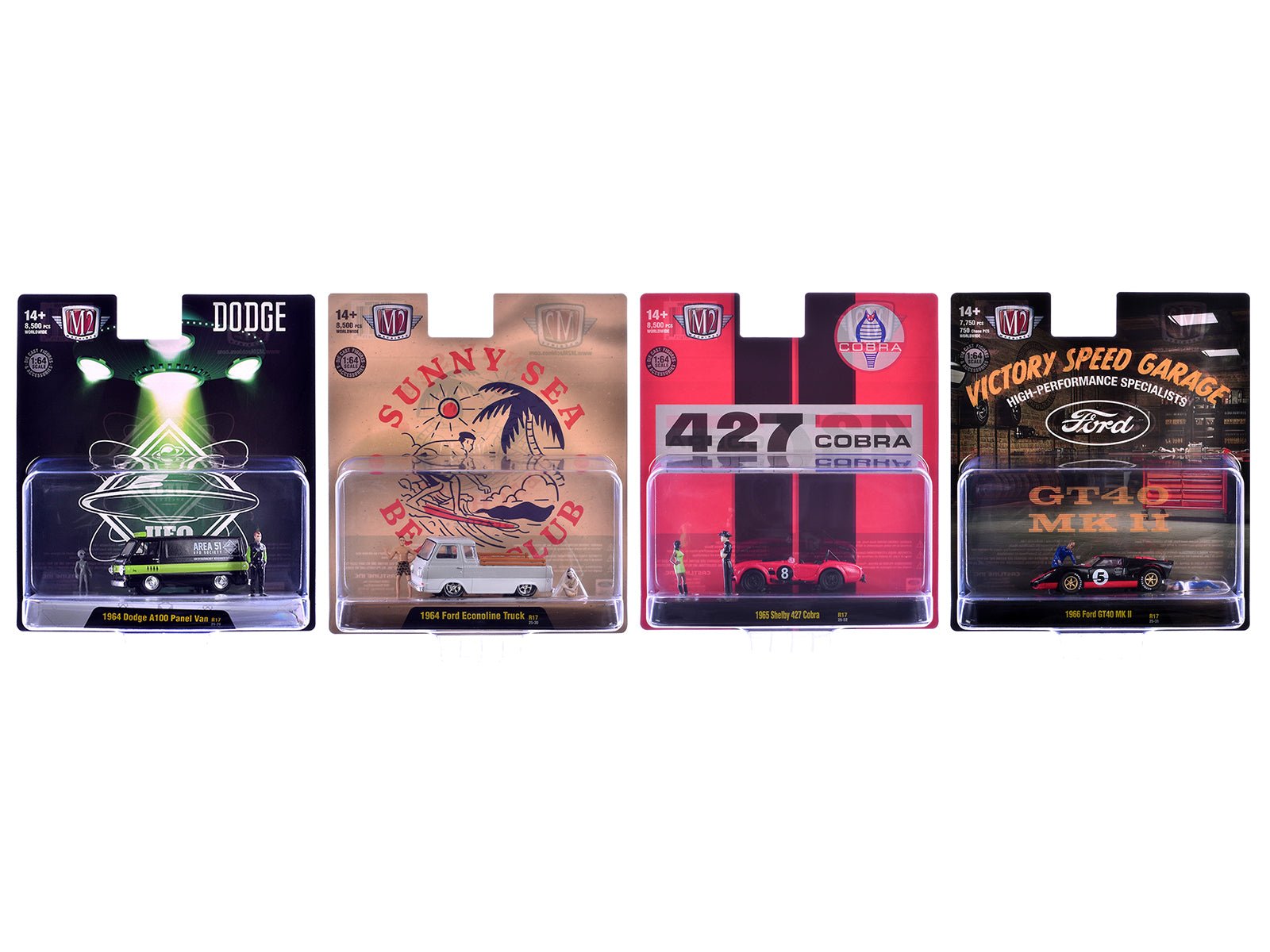"Auto News" Release 17 Set of 4 Cars Limited Edition to 8500 pieces Worldwide 1/64 Diecast Model Cars by M2 Machines  free shipping USA