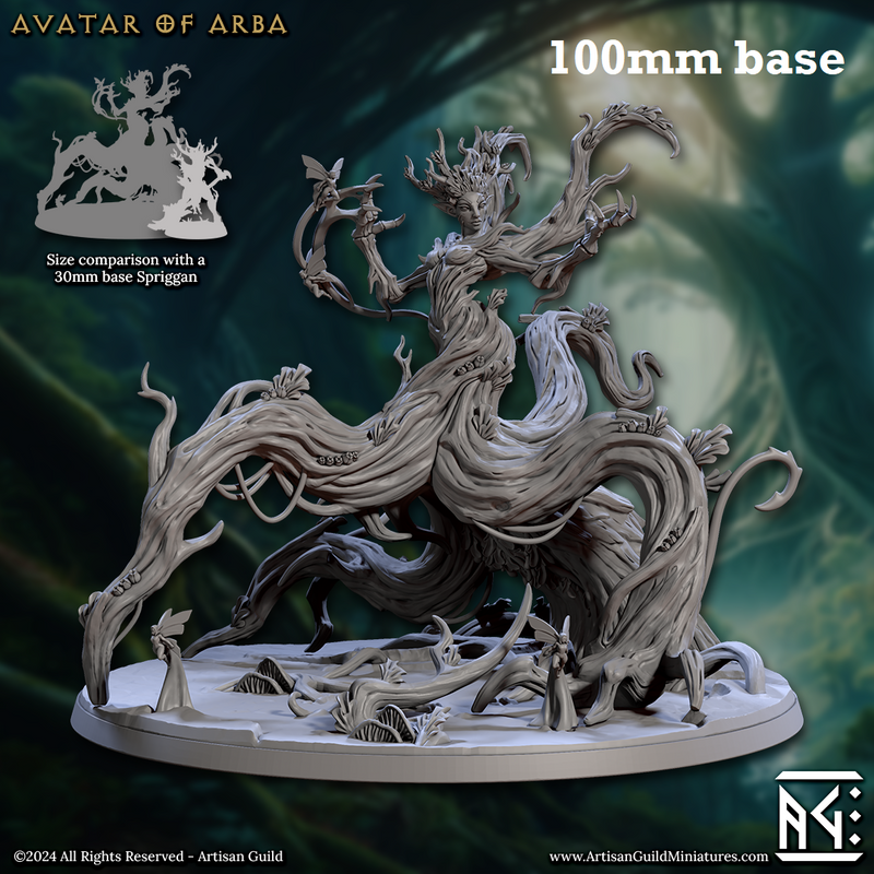 Avatar of Arba (Epic Forest Elemental)-3D Printed Miniatures-BIG FRENCHIES-All Systems Go Games