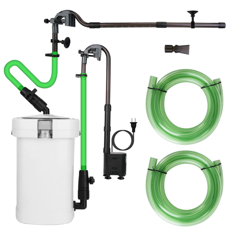 1Pc 3-Stage External Canister Filter For Aquarium Fish Tank With 600L-H Flow Rate 35.4in Max Height 6W Easy Installation