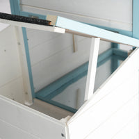 Large Wooden Chicken Coop with Double Nesting Boxes, Outdoor Walk-In Chicken Run with Waterproof Asphalt Roof, Fir Wood 