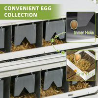 Chicken Nesting Box, 8 Compartment Wood Laying Boxes For Chicken Coop