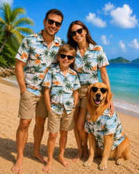 Matching Tropical Dog and Family Shirt For People