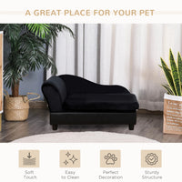 Luxury Dog Bed For Small Dogs, Hidden Storage, 3 In Foam Cushion, Modern Pet Sofa, Black