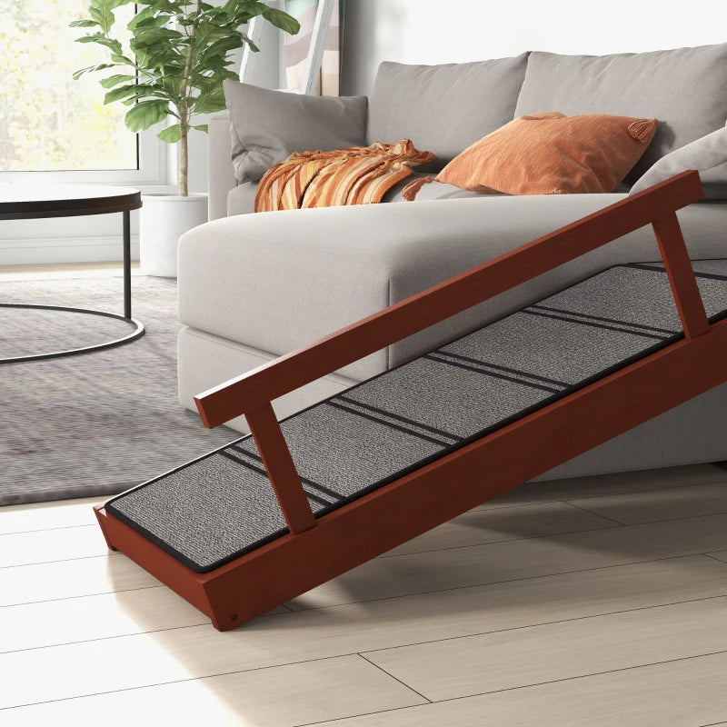 PawHut Wooden Dog Ramp With Removable Guardrails, Non-Slip Surface