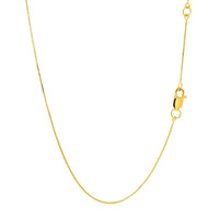 Double Extendable Box Chain in 14k Yellow Gold (0.6mm)