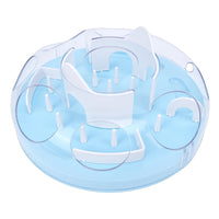 Interactive Cat Puzzle Feeder Funny Cat Puzzle Food Dispenser Enrichment Toy For Pets Play And Exercise Blue