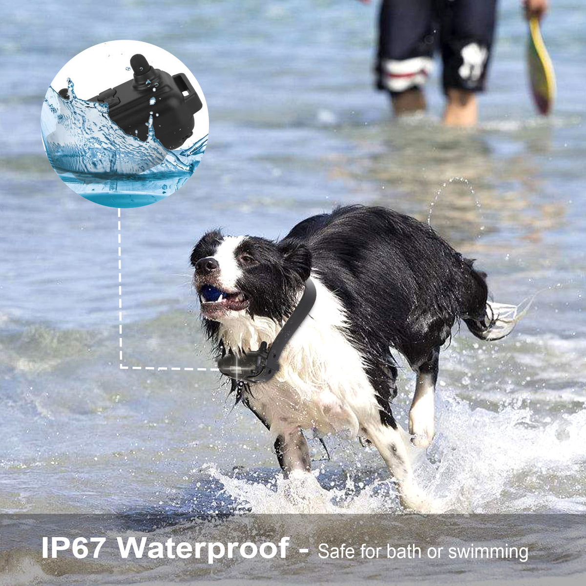 1Pc Dog Training Collar With Remote IP67 Waterproof Pet Trainer 300mAh Rechargeable 875 Yard Remote Control 4 Modes Adju