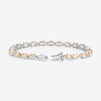 9.03 Carat Genuine Citrine .925 Sterling Silver Bracelet