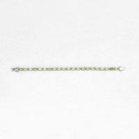 8.61 Carat Genuine Peridot .925 Sterling Silver Bracelet