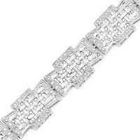 0.48 Carat Genuine White Diamond .925 Sterling Silver Bracelet