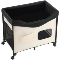 Elevated Lounge Dog Bed XL, Foldable Raised Dog Bed Cot For Large Dogs & Cats, Portable Pet Bed With Wheels, 600D Oxford