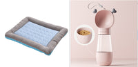 Pet Cooling Pad Bed For Dogs Cats Puppy Kitten Cool Mat Pet Blanket Ice Silk Material Soft For Summer Sleeping Blue Brea