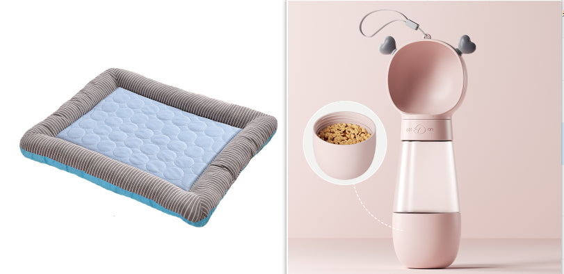 Pet Cooling Pad Bed For Dogs Cats Puppy Kitten Cool Mat Pet Blanket Ice Silk Material Soft For Summer Sleeping Blue Brea