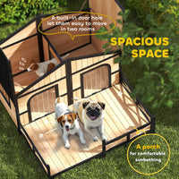 Dog House Outdoor, Wooden Dog Kennel Weatherproof With Porch, Openable Roof, Multiple Packages Shipped. Please Pay Atten