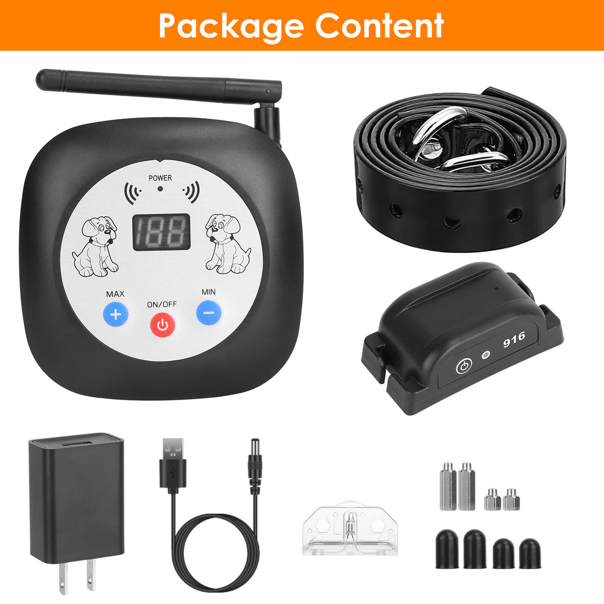 1Set 328FT Electric Wireless Dog Fence System With GPS Location Monitor Collar Receiver Rechargeable Beep Vibration Fenc