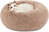 Anti-Slip round Fluffy Plush Faux Fur Pet Bed - BIG FRENCHIES