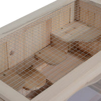 2-Level Hamster Cage Mice And Rat House, With Openable Top, Front Door, Shelf And Ladder For Hamsters, Mice And Other Sm