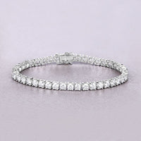 10.00 Carat Lab Grown Diamond 14K White Gold Bracelet
