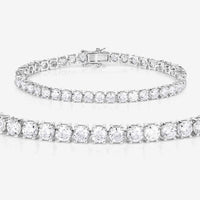 10.00 Carat Lab Grown Diamond 14K White Gold Bracelet