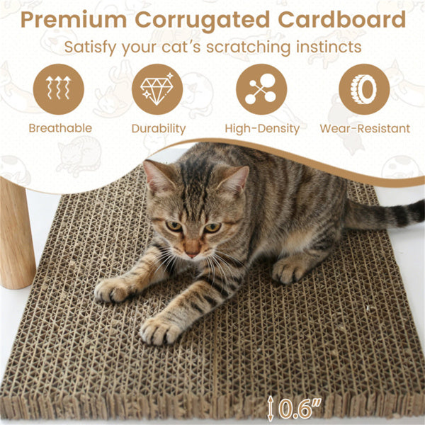 Multi-Level Cat Tree With 2 Scratching Pads, Dual-Door Cat Condo & Anti-Tipping Kit For Indoor Cats