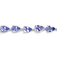 9.25 Carat Genuine Tanzanite .925 Sterling Silver Bracelet