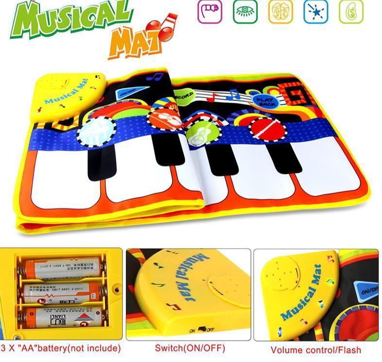 Baby Electronic Music Piano Play Mat Multi-function 8 Instruments Mode Musical Carpets For Kids - BIG FRENCHIES