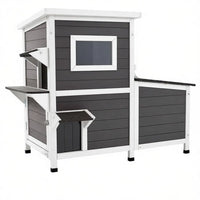 Minimalist Design Cat House with Easy to Clean and Removable Floor for Outdoor