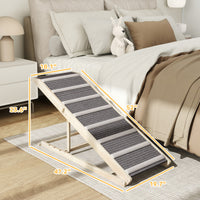 Dog Ramp for Couch, Foldable Pet Ramp for Small to Large Dog, 4 Adjustable Height from 16" to 23.5"