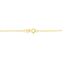 10K Yellow Gold 1/4 cttw Prong Set Round-Cut Diamond Open Heart 18" Pendant Necklace (K-L Color, I1-I2 Clarity)