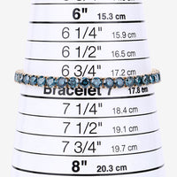 14.33 Carat Genuine Blue Diamond 14K Yellow Gold Bracelet