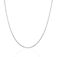10k White Gold Solid Diamond Cut Rope Chain 1.4mm