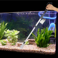 2-in-1 Aquarium Gravel Cleaner & Siphon Pump, Battery Powered Dirt/Fish Waste Remover, Adjustable Tubes for Small/Medium